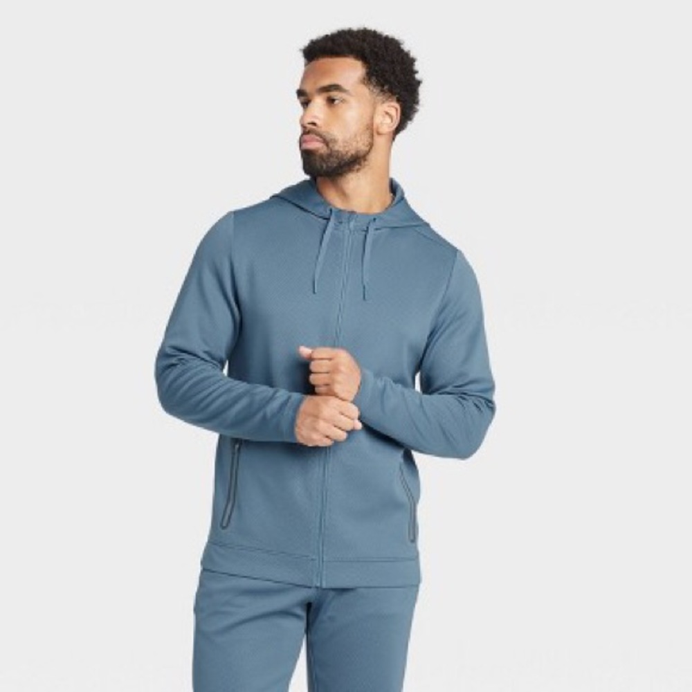 NWT! All in motion textured fleece full zip hoodie